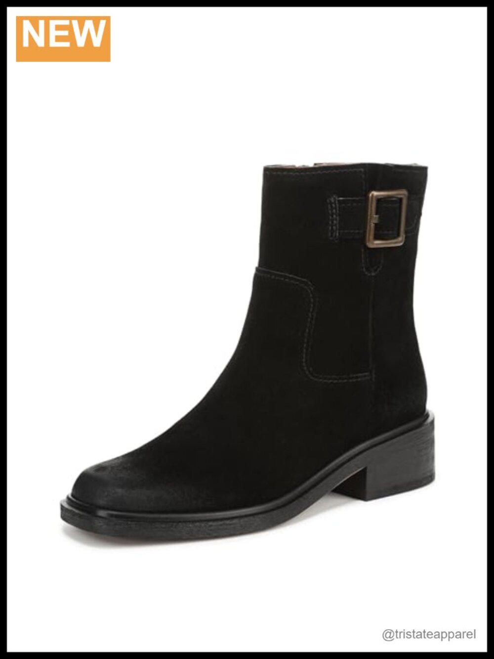 Franco Sarto Women's Suede Leather Ankle Bootie with Side Zipper, 1.75-Inch Heel